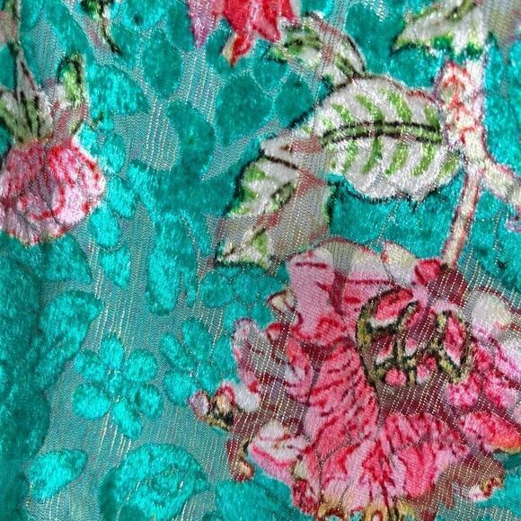 HEMANT AND NANDITA Short Dress With Tie Up Belt in Teal - Picture 11 of 11